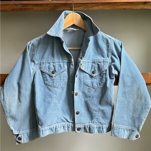 Kids’ dusty sky blue vintage 1970’s Levi’s corduroy jacket